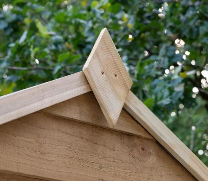 3 x 6 ft Wooden Pent Garden Shed, Overlap Timber Storage Shed with Single Door