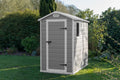 4 x 6 ft Apex Wooden Garden Shed, Outdoor Storage Shed with Single Door