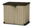 1200L Outdoor Garden Storage Shed, Weather-Resistant Lockable Storage Box, Beige & Brown