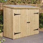 Tongue & Groove Wall-Mounted Outdoor Storage Cabinet, Weather-Resistant Garden Wall Store