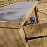Tongue & Groove Wall-Mounted Outdoor Storage Cabinet, Weather-Resistant Garden Wall Store